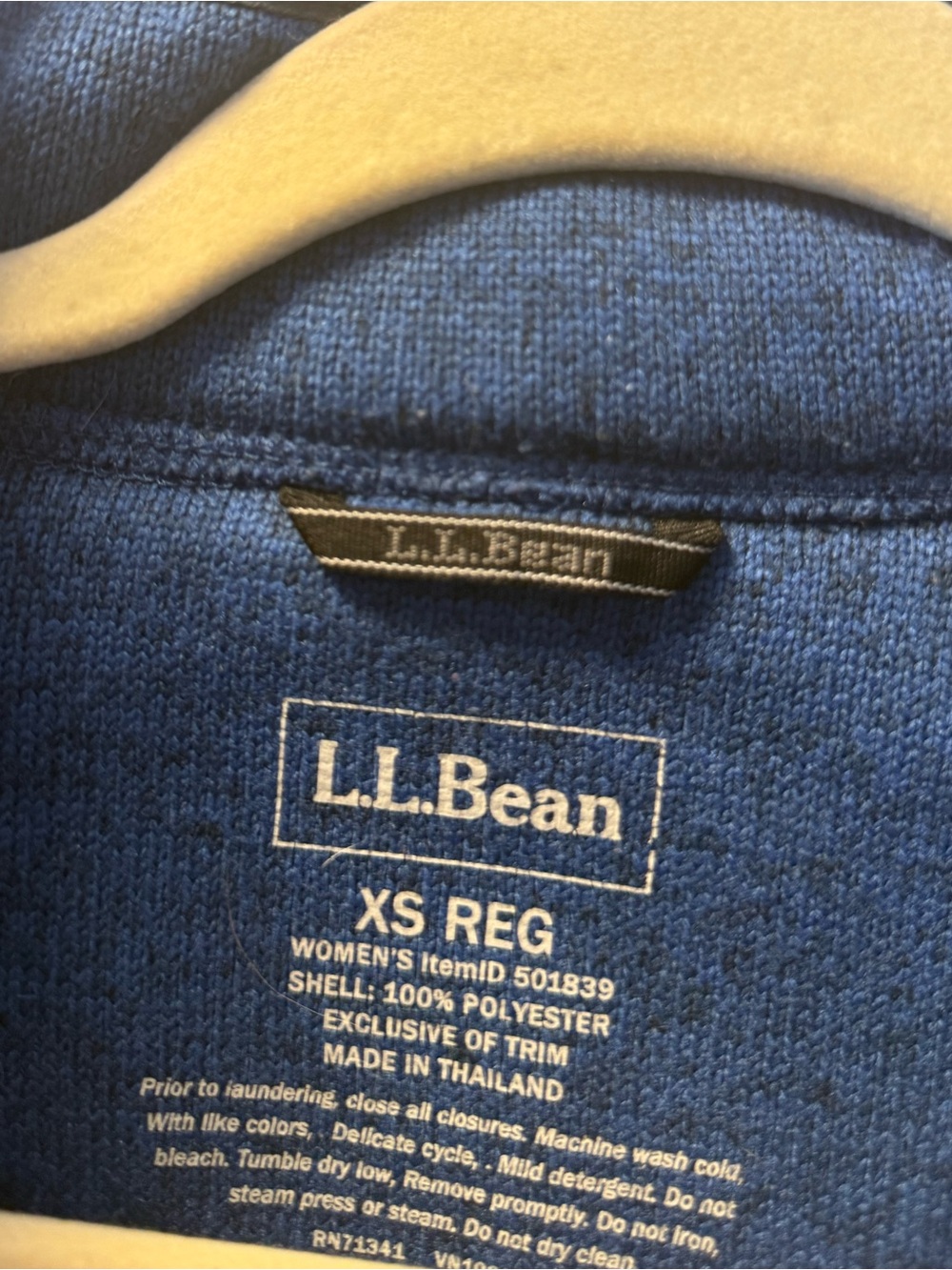 Vintage L.L.Bean Navy 2 Layer Jacket 90s Mountain Logo Gorpcore Outdoor Coat XS - Picture 4 of 6